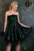 Alma Strapless Midi Dress - Christmas Green
