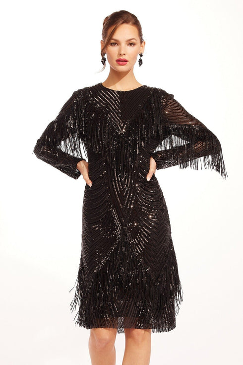 Analetta Dress - Black Fringe