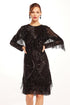 Analetta Dress - Black Fringe