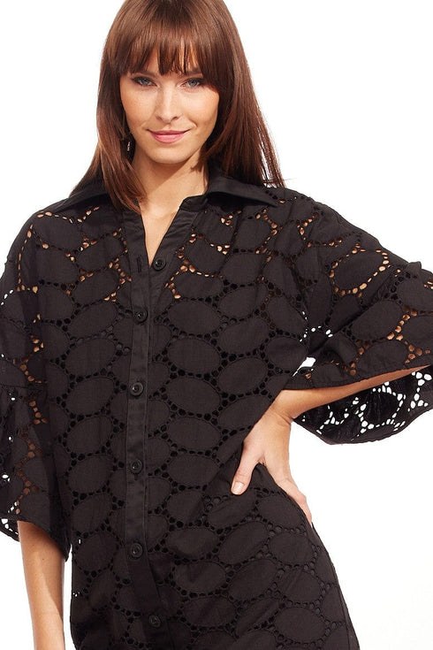 Ankara Dress - Black Oval