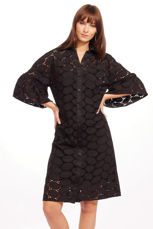 Ankara Dress - Black Oval