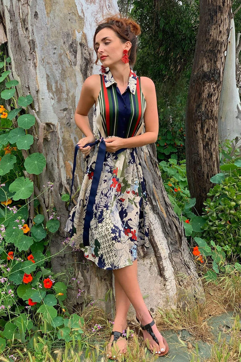 Annette Dress - Paradiso Stripe