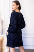 Antonia Dress - Navy Petal Velvet