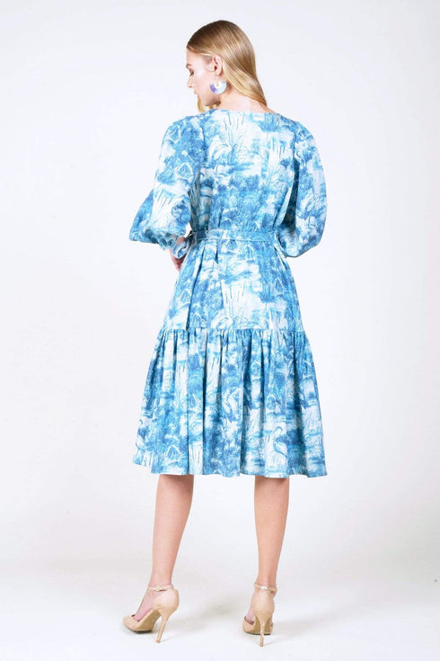 Astor Linen Dress - Blue Lagoon