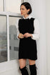 Layered Mini Dress - Black and White