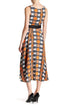 Camille Dress - Orange/Navy