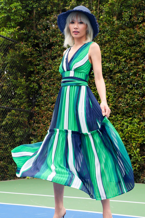 Candille Dress -Courtside Stripe