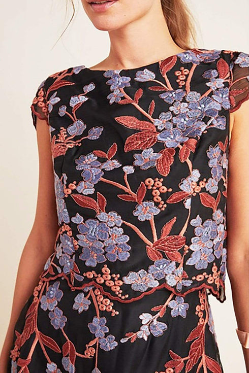 Chiffon Bloom Mini Dress