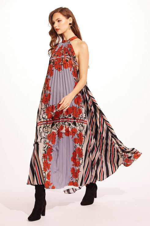 Colette Pleated Maxi Dress - Arabesque