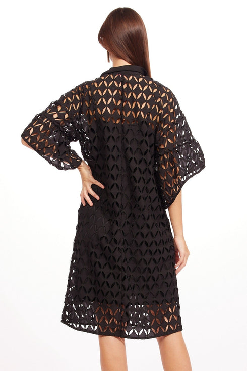 Cutwork Shirt Dress