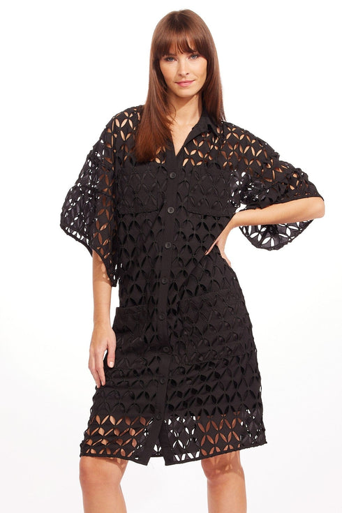 Cutwork Shirt Dress