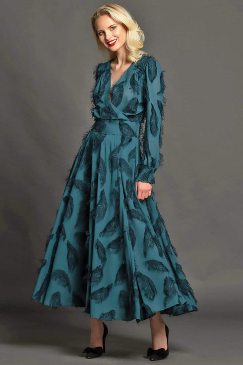 Danielle Dress - Teal Feather