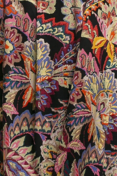 Dena Front Wrap Dress - Damascus Printed Ponte