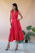 Doris Dress - Candy Stripe Red