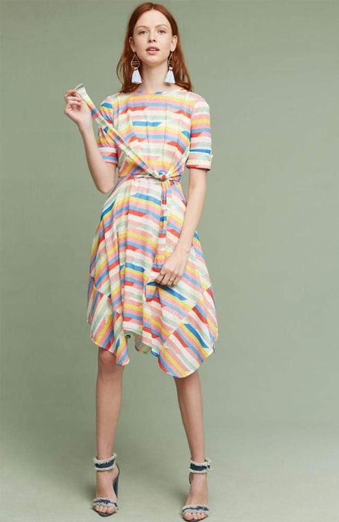 Ezra Dress - Rainbow Stripe