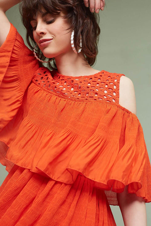 Fiesta Open Shoulder Mini Dress