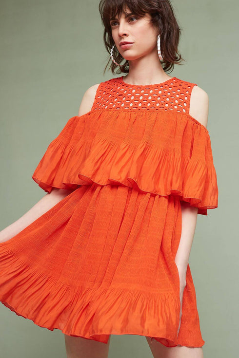 Fiesta Open Shoulder Mini Dress