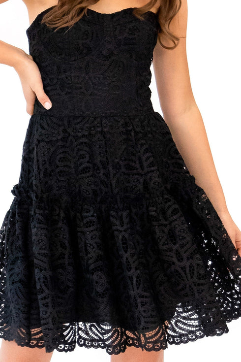 Floral Lace Mini Dress