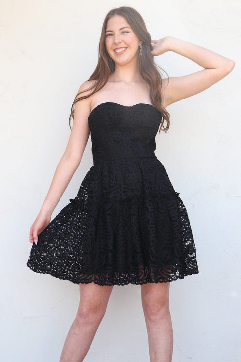 Floral Lace Mini Dress