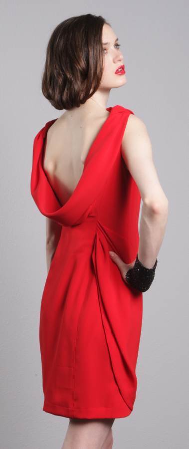 Gazelle Open Back Dress- Red Rooster