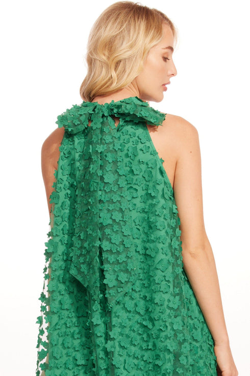 Halter Swing Mini Dress - Seaglass Petal