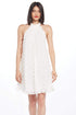 Halter Swing Mini Dress - White Petal