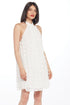 Halter Swing Mini Dress - White Petal