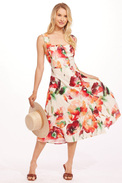 Hettie Dress - Wild Poppies