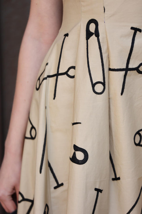 Hiroki Fit and Flare Cotton Dress - Latvia