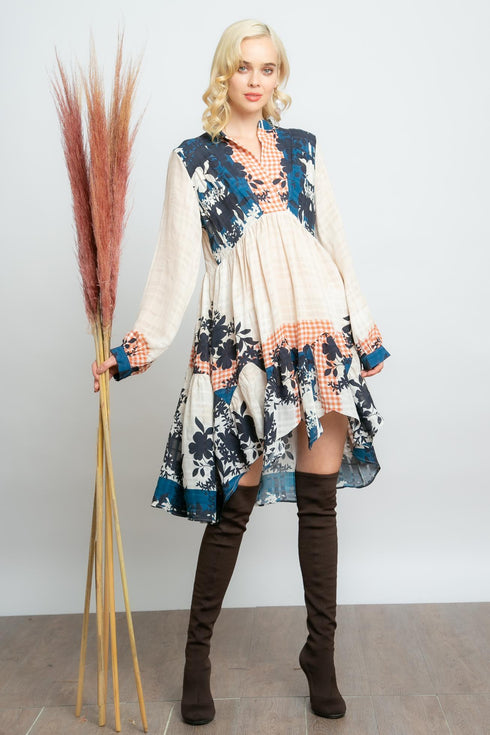 Kent Dress - Sahara Plaid