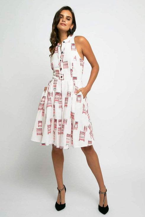 Kitty Cotton Mini Dress - Red Velvet Cake
