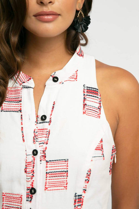 Kitty Cotton Mini Dress - Red Velvet Cake