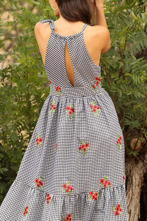 Lamar Maxi Dress- Picnic Plaid Floral