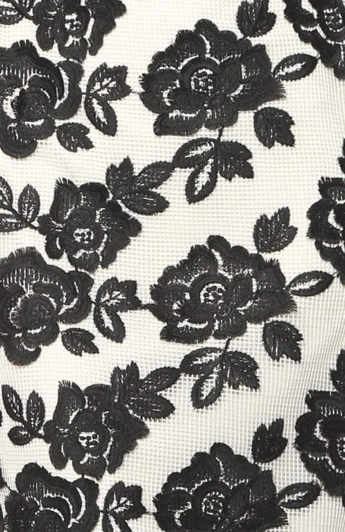 Loma Dress in Black & White Bat Orchid