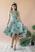Lucia V-Neck Circle Skirt Dress - Pineapple Plantation