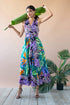 Masha Dress - Purple Palm