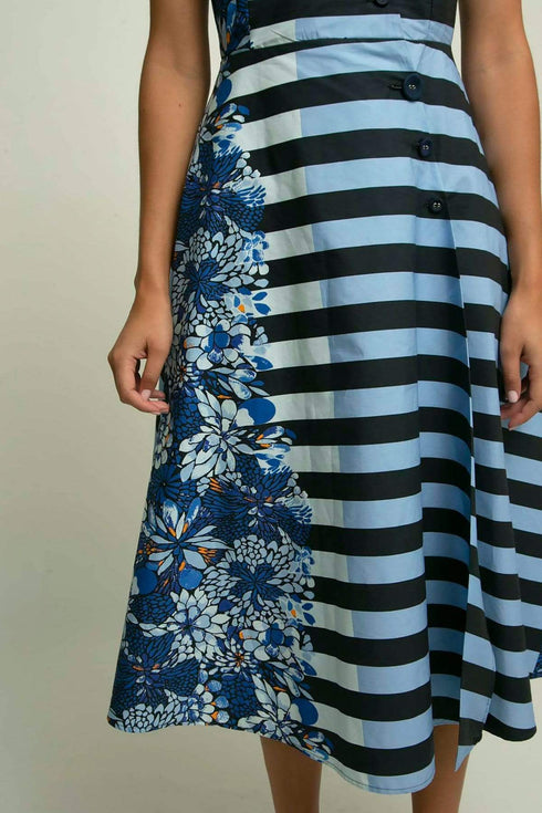 Mettie Dress - Blueberry Strata