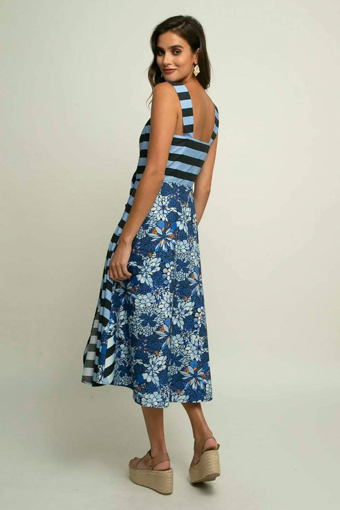 Mettie Dress - Blueberry Strata