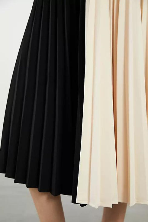 Pleated Midi Dress