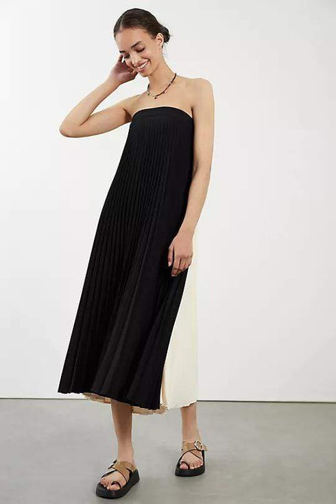 Pleated Midi Dress