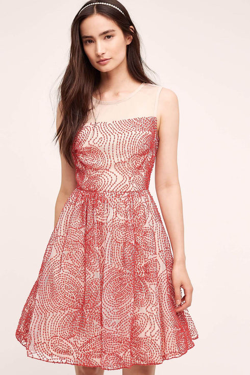 Renee Dress - Red Puff