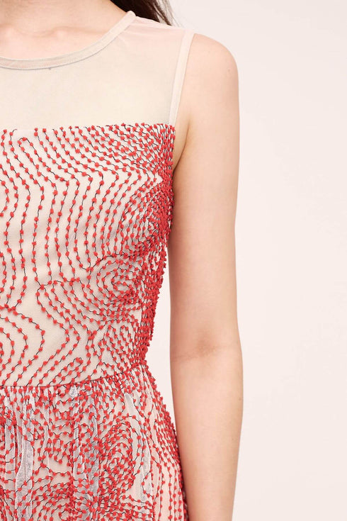 Renee Dress - Red Puff