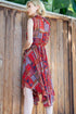Shentel Dress - Patchwork Pleated