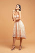 Strapless Lace Apricot Dress