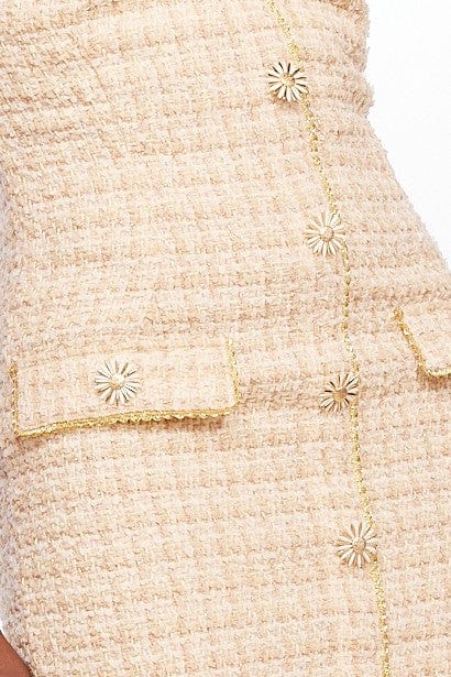 Strapless Tweed Mini Dress