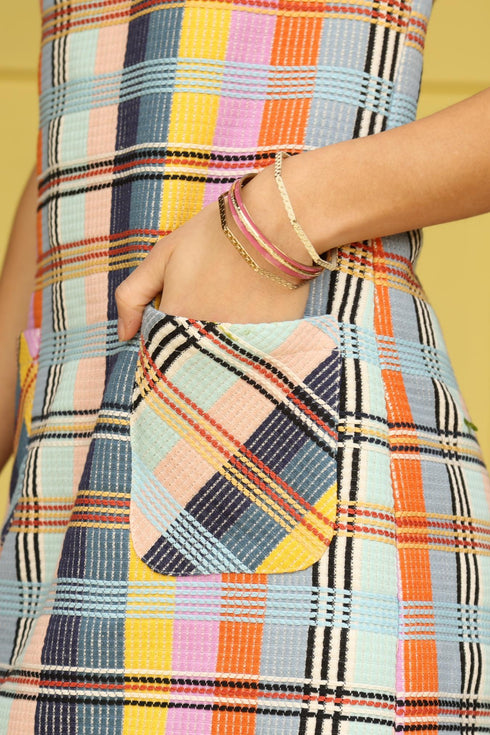 Summer Plaid Shift Dress
