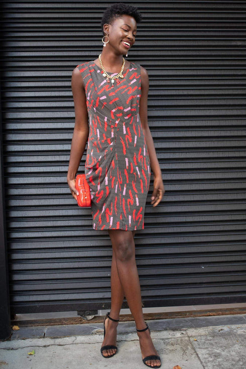 Thia Mini Dress - Lipstick