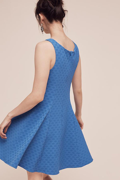 Tux Dress - Blue Waffer