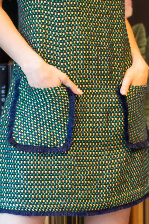 Twiggy Pocket Dress - Fern Dot