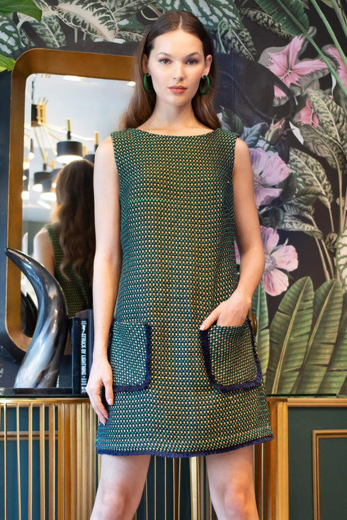 Twiggy Pocket Dress - Fern Dot